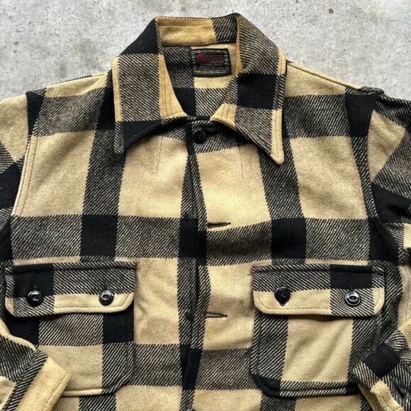 Vintage 60s Chippewa Wool Plaid Tartan Button Shirt Size S/M - Picture 5 of 9